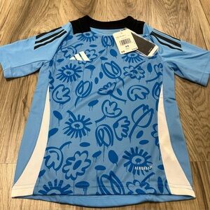 Adidas Kids Tiro 24 Soccer Jersey Blue XS IS2773 $50 NWT